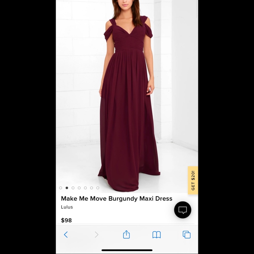 Burgundy Wine Maxi Dress - M